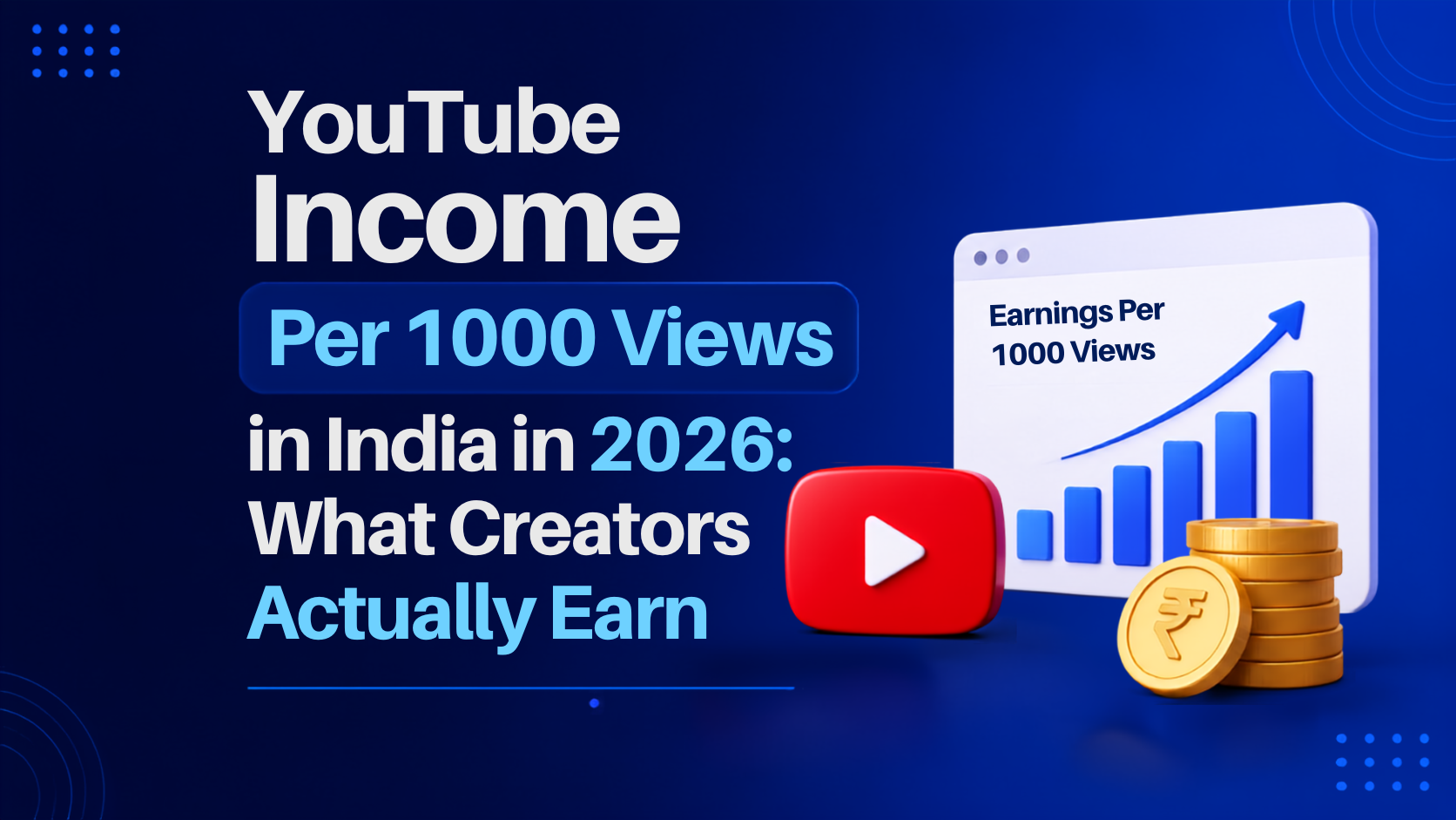 YouTube Income Per 1000 Views in India in 2026: What Creators Actually Earn